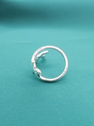 Anillo Plata Ley 925 Hoja Ajustable