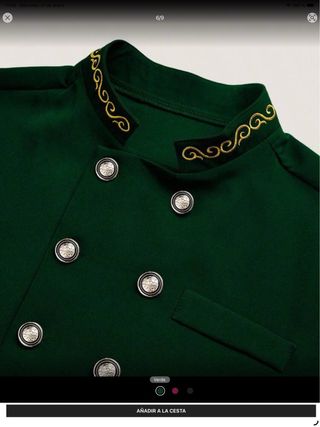 Disfraz príncipe verde con detalles dorados