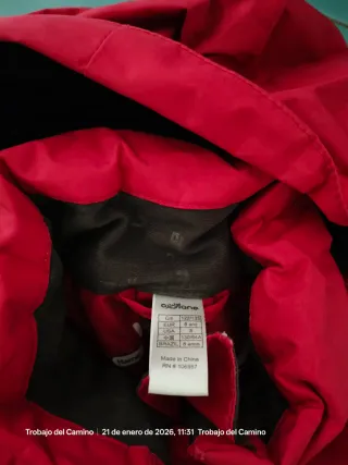 Mono de esquí niña rojo y blanco