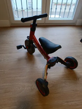 Triciclo infantil rojo 2-4 años con dos posiciones