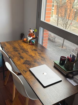 Escritorio madera y metal