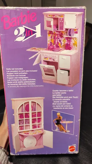 Cocina y Vitrina Barbie 2 en 1 Vintage