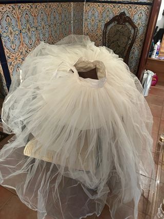 Cancán mujer blanco talla única