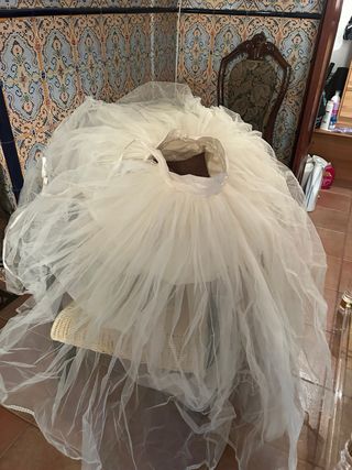 Cancán mujer blanco talla única