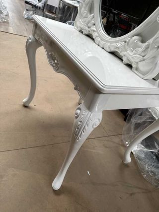 TOCADOR DOBLE C/ESPEJO LUIS XV BLANCO