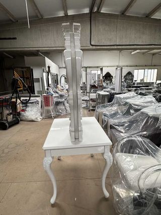 TOCADOR DOBLE C/ESPEJO LUIS XV BLANCO