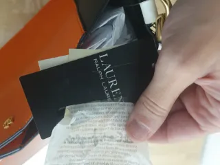 Bolso Ralph Lauren Negro y Naranja