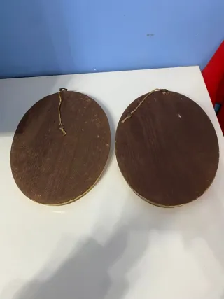 Coppia Quadri Ovali Paesaggio