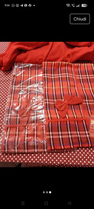 Centrotavola 90x90cm Blue Bayou 2 pezzi