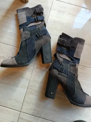 Stivaletti Fornarina donna blu e marroni