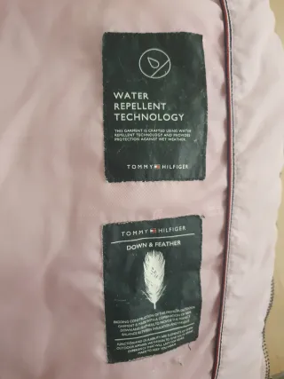 Abrigo Tommy Hilfiger Rosa con Capucha