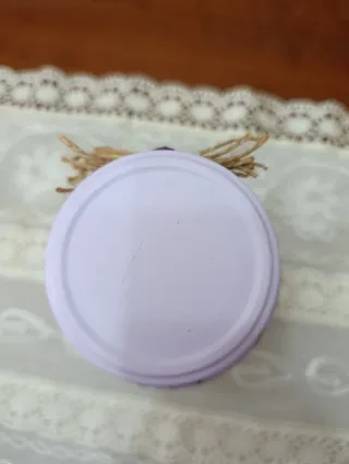 Tarro de cristal decorado lavanda