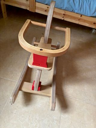Caballito balancín de madera