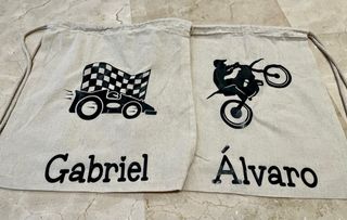 Mochila saco algodón con cordones