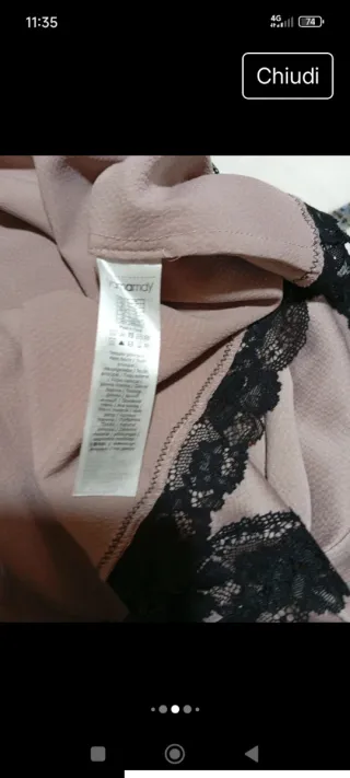 Abito pizzo macramè ricamato con sottoveste