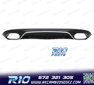 DIFUSOR MERCEDES CLASE E C238 17-19 LOOK AMG E53 PLATA + COL