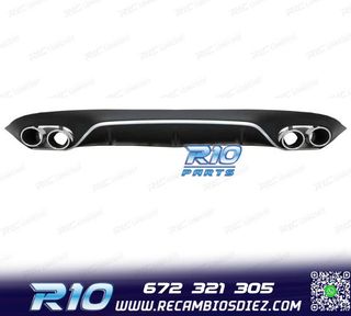 DIFUSOR MERCEDES CLASE E C238 17-19 LOOK AMG E53 PLATA + COL