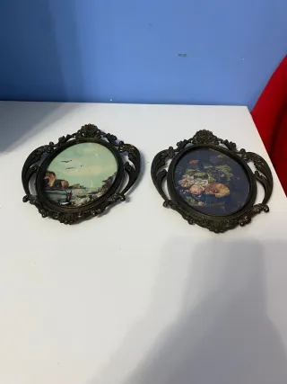 Cornici in bronzo antiche con dipinti