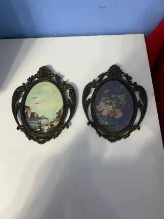 Cornici in bronzo antiche con dipinti