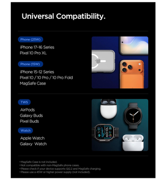 Spigen Essential Qi2.2 25W Caricatore Wireless