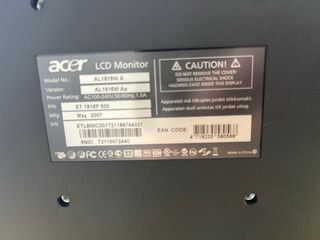 Pantalla Acer AL1916W Negra