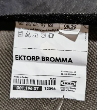 Funda reposapiés Ektorp Bromma negra