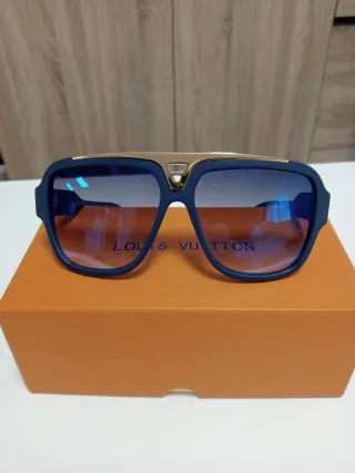 Gafas Louis Vuitton Mujer Azul y Dorado