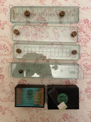 Portaobjetos microscopio y triquinoscopio