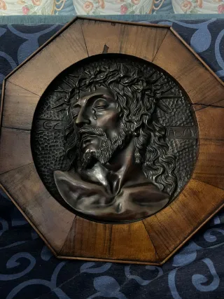 Busto Cristo Corona Espinas Legno