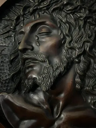 Busto Cristo Corona Espinas Legno