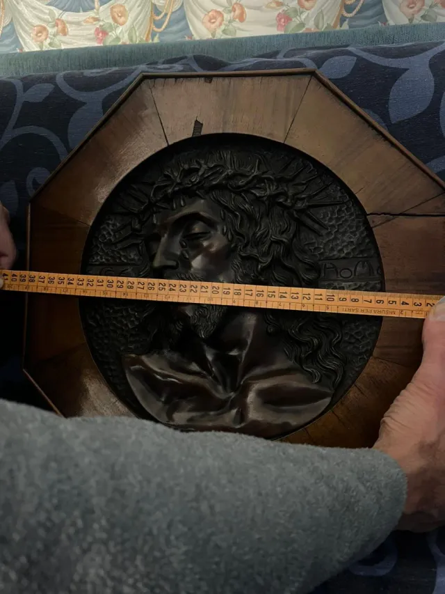 Quadro in bronzo con cornice