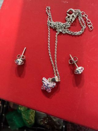 Conjunto Swarovski Mariposa Collar y Pendientes