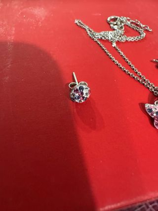 Conjunto Swarovski Mariposa Collar y Pendientes