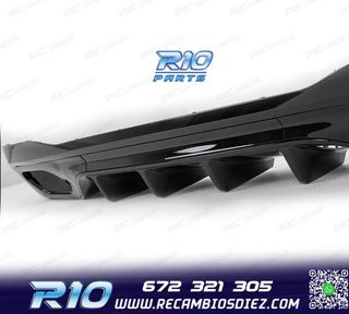 DIFUSOR MERCEDES W206 AMG 21- LOOK C43 + COLAS ESCAPE CROMO