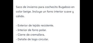 Saco invierno Bugaboo camaleon 3