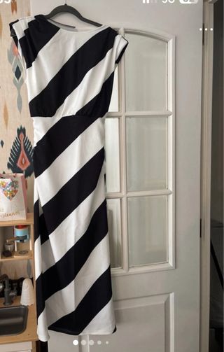 Vestido rayas blanco y negro talla S