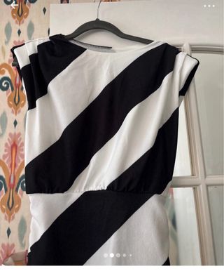 Vestido rayas blanco y negro talla S