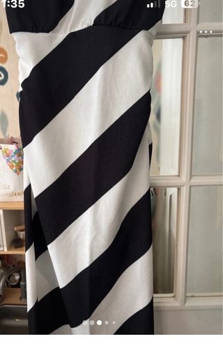 Vestido rayas blanco y negro talla S