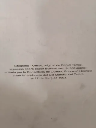 Cartel litografía Daniel Torres