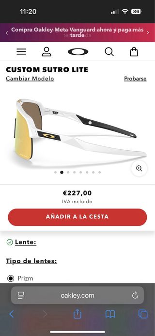 Gafas Oakley Sutro Lite Custom Prizm 24k gold