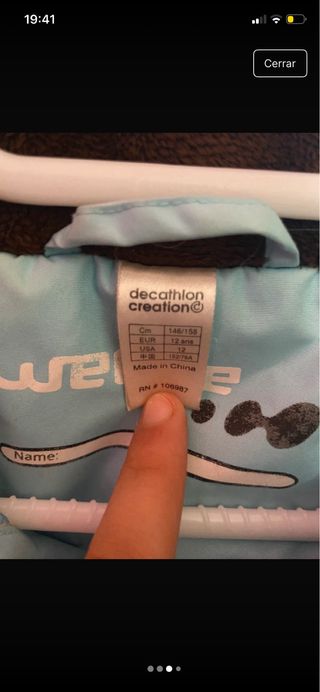 Chaqueta Columbia azul y blanca