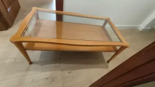 Mesa de centro madera y cristal