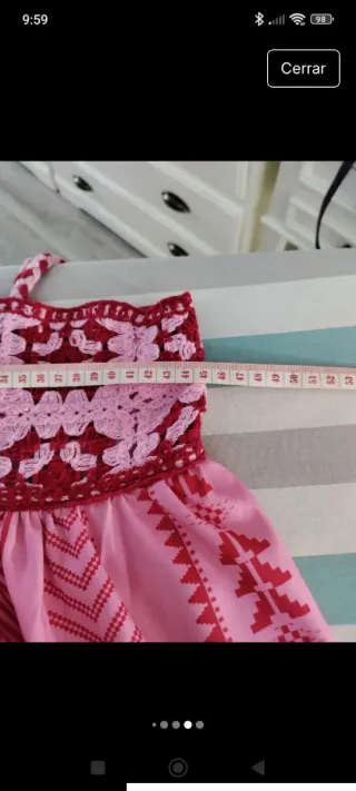 Vestido largo rosa estampado