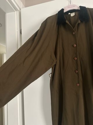 Abito lungo vintage verde oliva