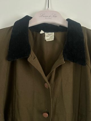 Abito lungo vintage verde oliva