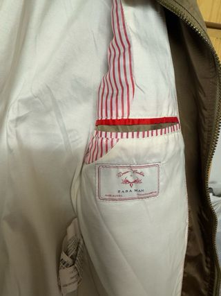 Chaqueta Zara Man Marrón Cremallera