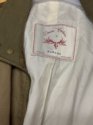 Chaqueta Zara Man Marrón Cremallera