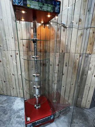 VITRINA EXPOSITORA GIRATORIA CON LUZ