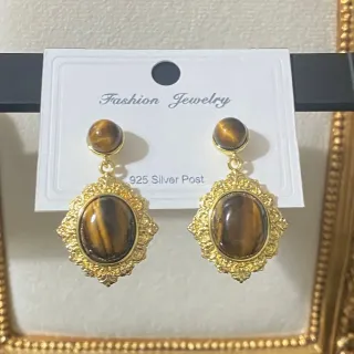 Pendientes Ojo de Tigre Natural