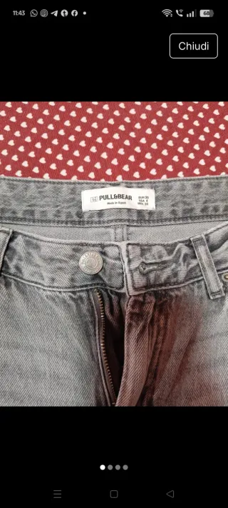 Jeans Pull&Bear grigio/blu taglia 36